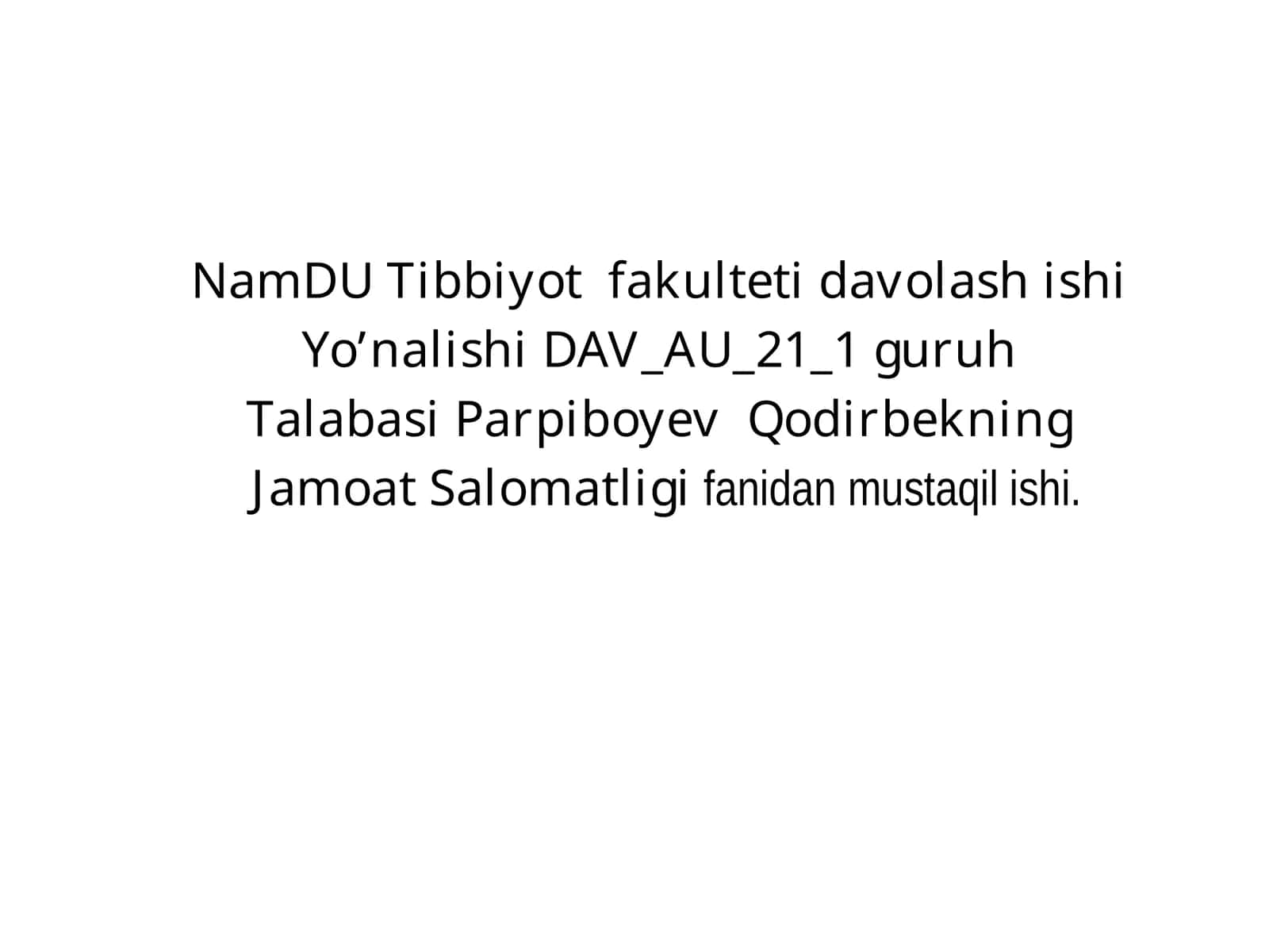 Tez Tibbiy Yordam va Shoshilinch Yordam 1