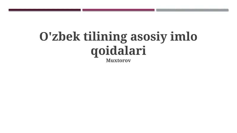 O'zbek tilining asosiy imlo qoidalari 1