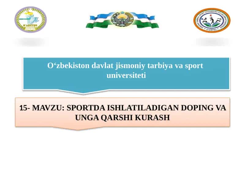 SPORTDA ISHLATILADIGAN DOPING VA UNGA QARSHI KURASH 1