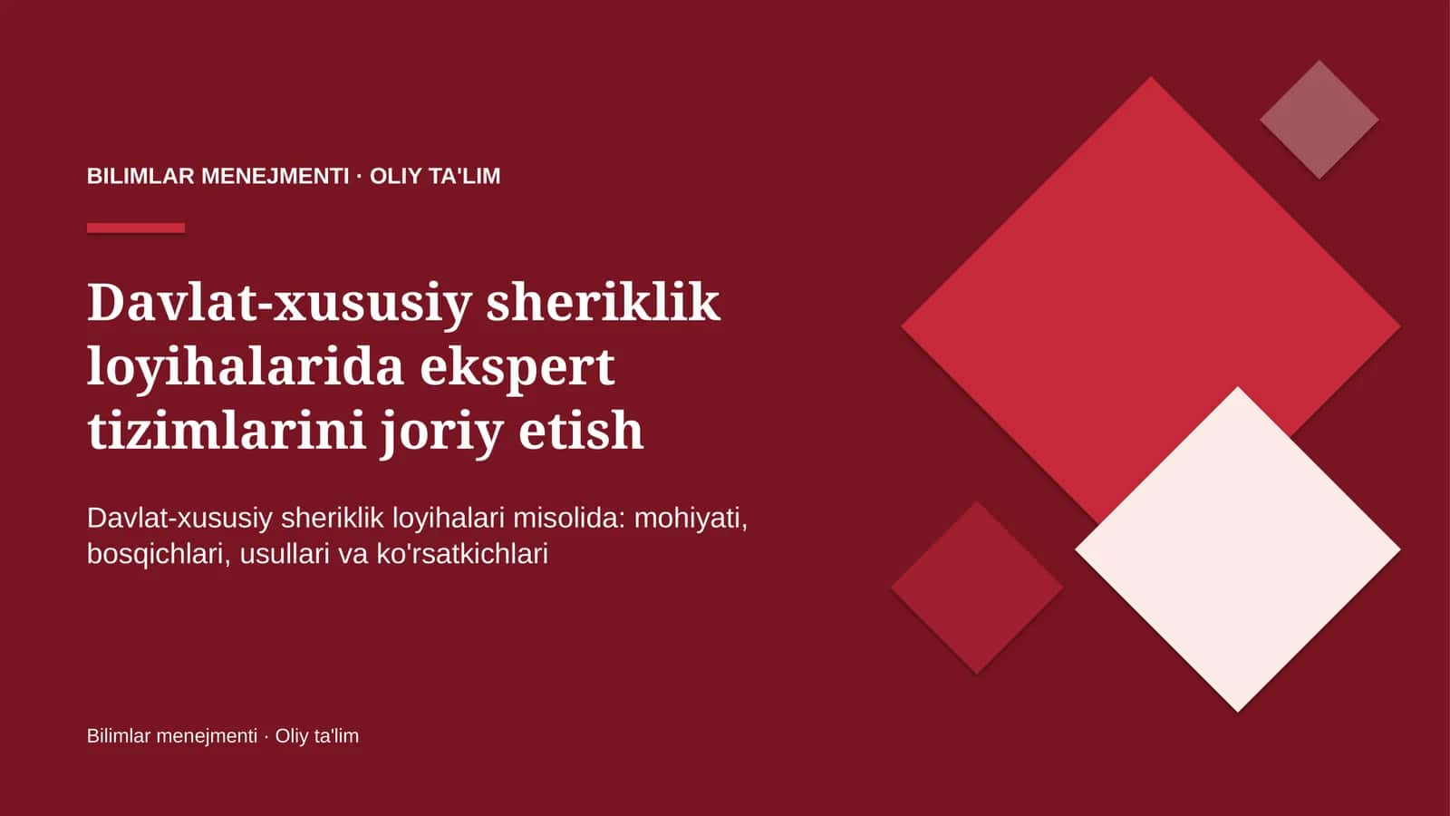 davlat xususiy sheriklik loyihalarida ekspert tizimlarini joriy etish 7522 1