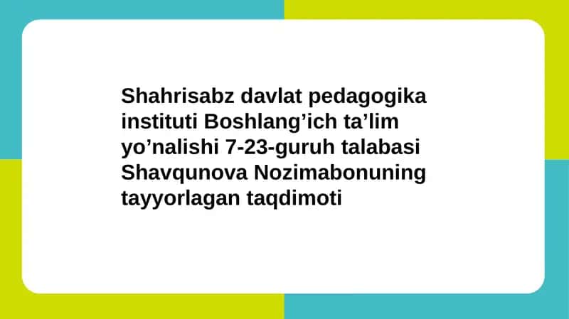 Inklyuziv ta'limning Metod va Usullari 1