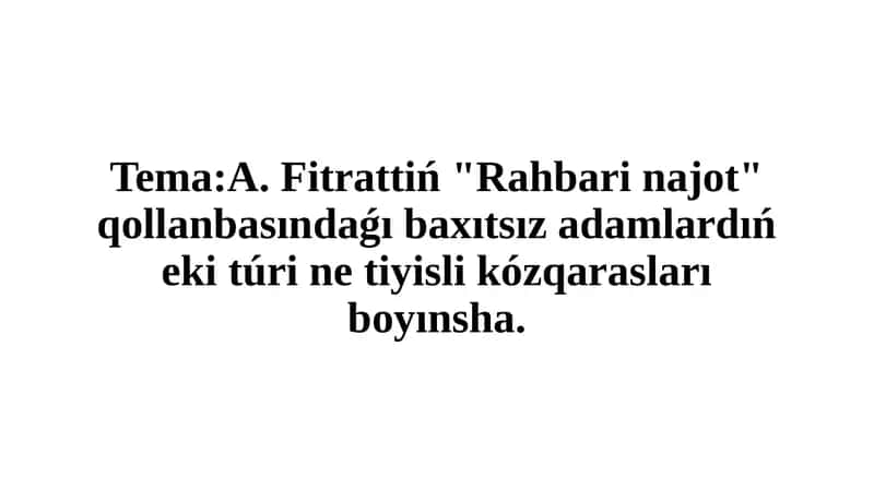 Abdurauf Fitratning "Rahbari najot" qollanmasy 1