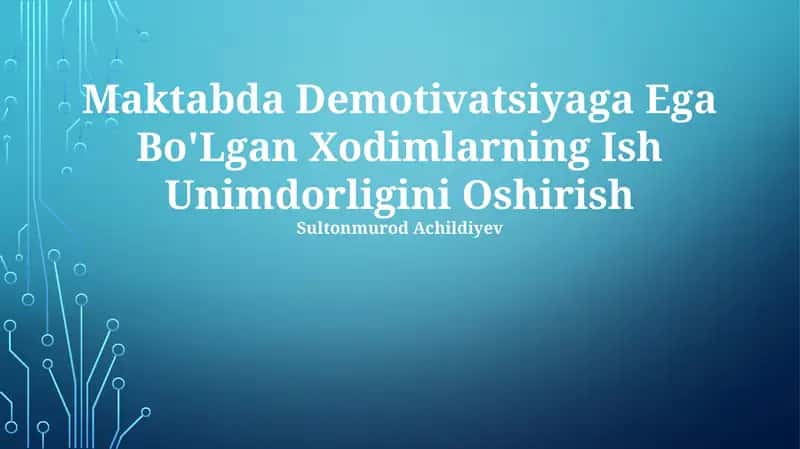 Ish Unimdorligini Oshirish Strategies 1