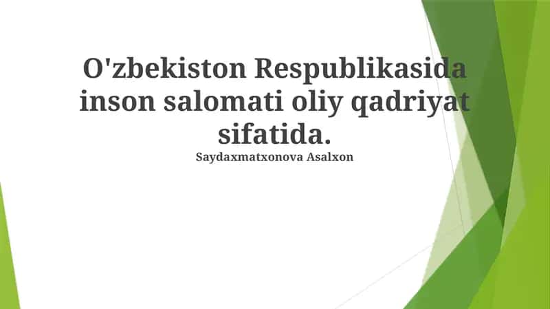 Rejalar va Davlat Dasturlari 1