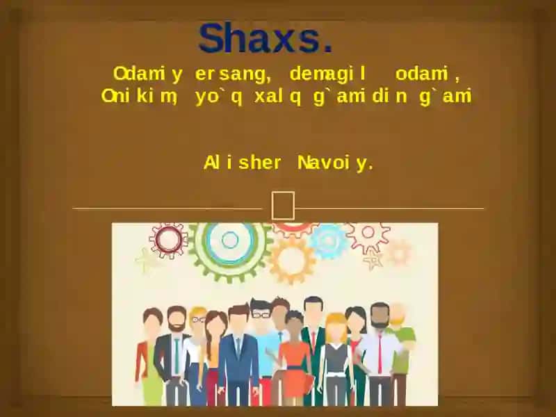 Shaxs tushunchasi