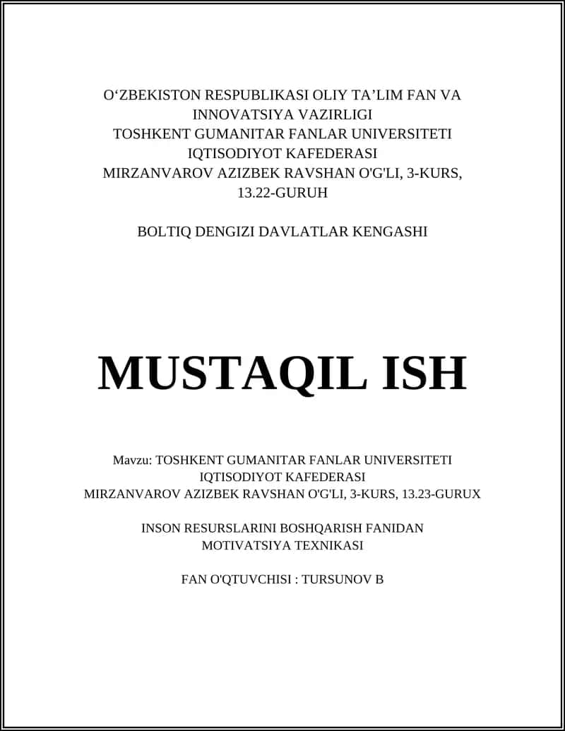 Motivatsiya Texnikasi 1