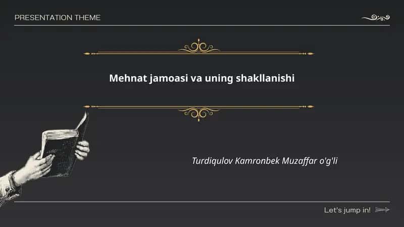 Mehnat jamoasi va uning shakllanishi 1