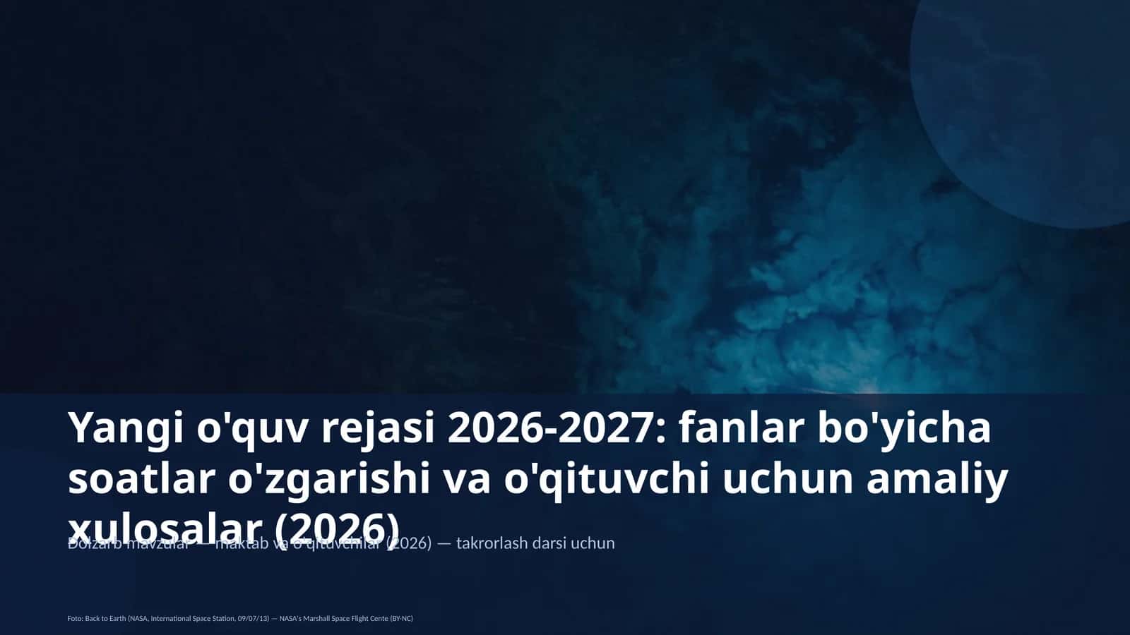 Yangi o'quv rejasi 2026-2027 1