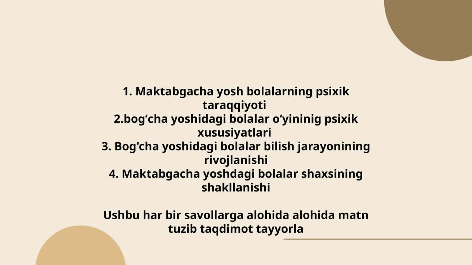 Maktabgacha yosh bolalarning psixik taraqqiyoti 1