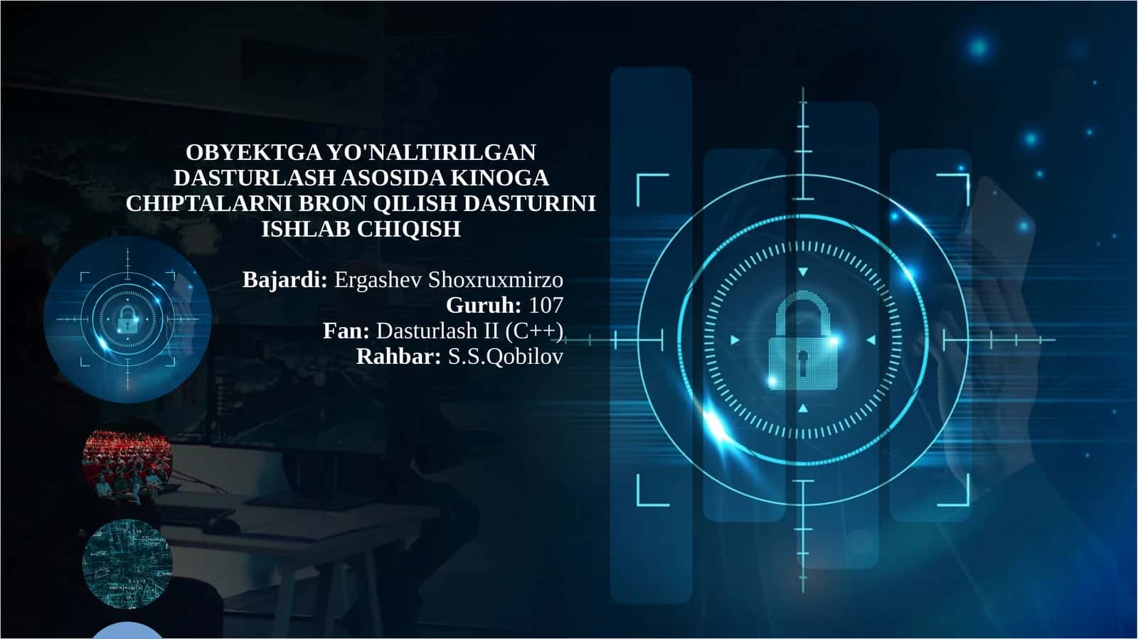 Kurs ishi uchun slayd shablon 1