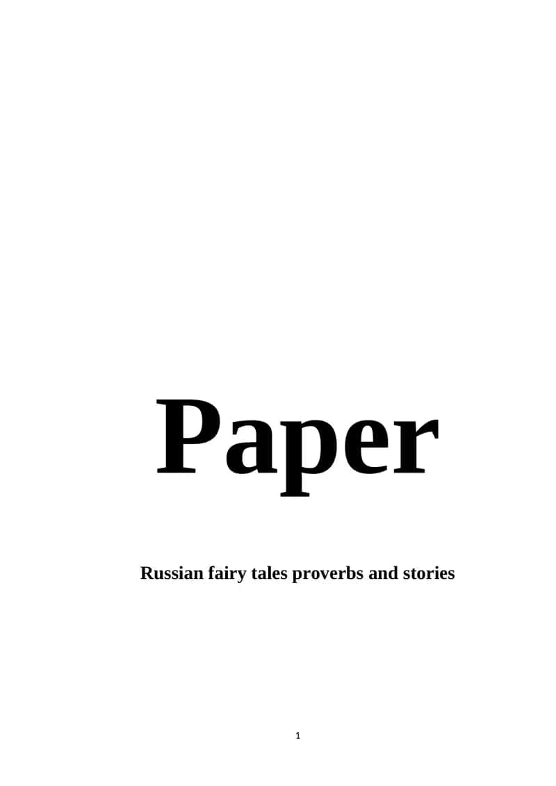 Russian fairy tales proverbs and stories 1