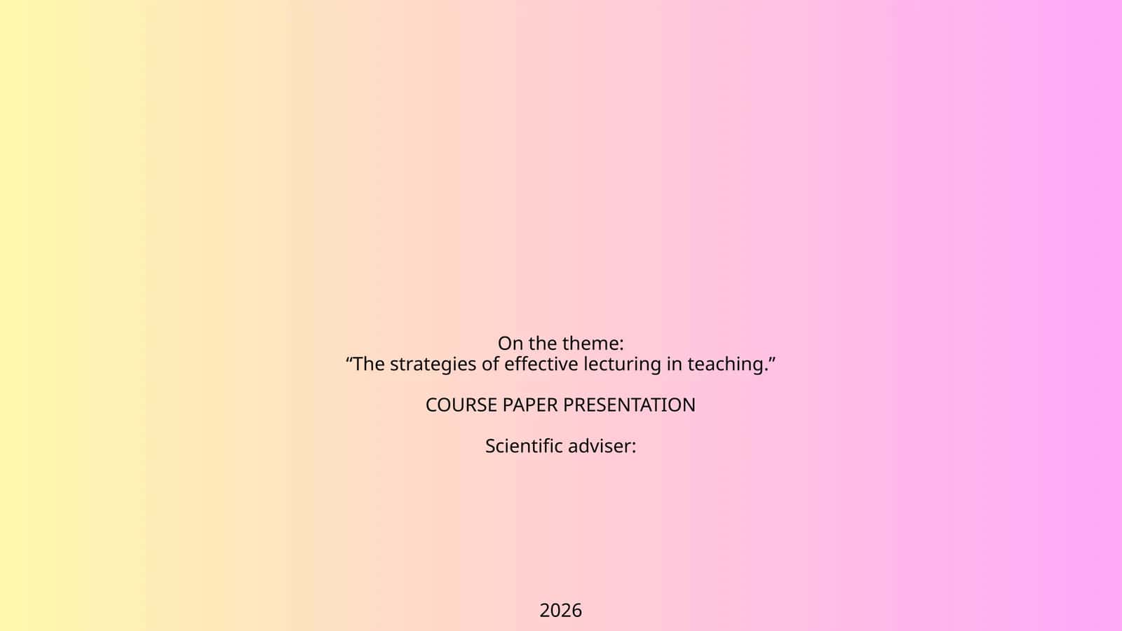 The strategies of effective lecturing in teaching 1