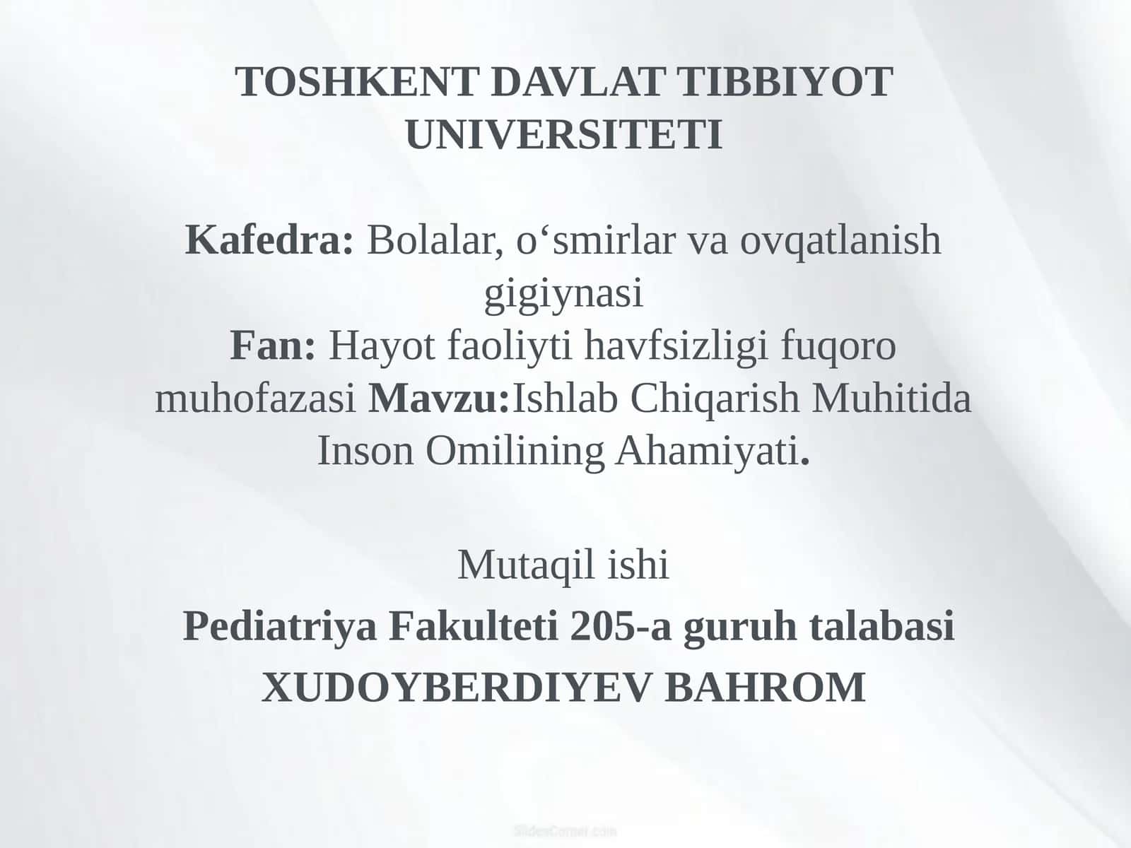 Ishlab Chiqarish Muhitida Inson Omilining Ahamiyati 1