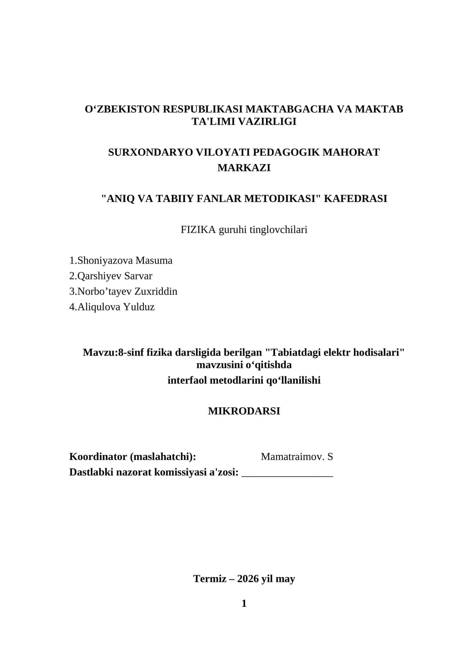 Tabiatdagi elektr hodisalari metodikasi 1
