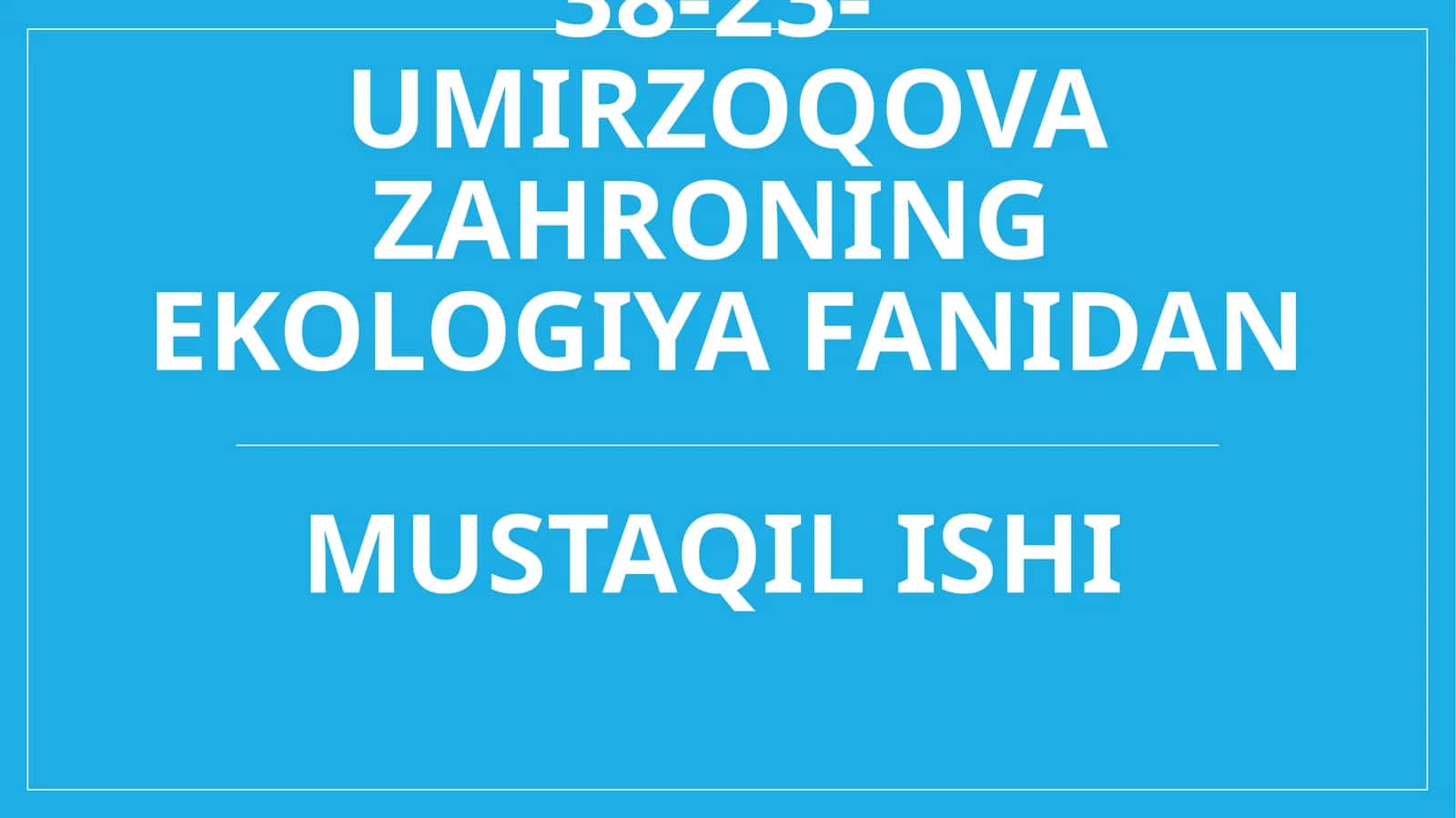 Atmosferaning kimyoviy tarkibi va uni ifloslantiruvchi moddalar 1