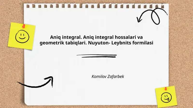 Aniq integral 1