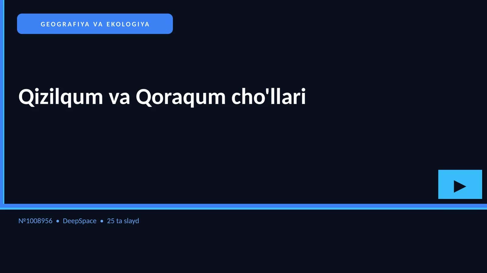 Qizilqum va Qoraqum cho'llari 1