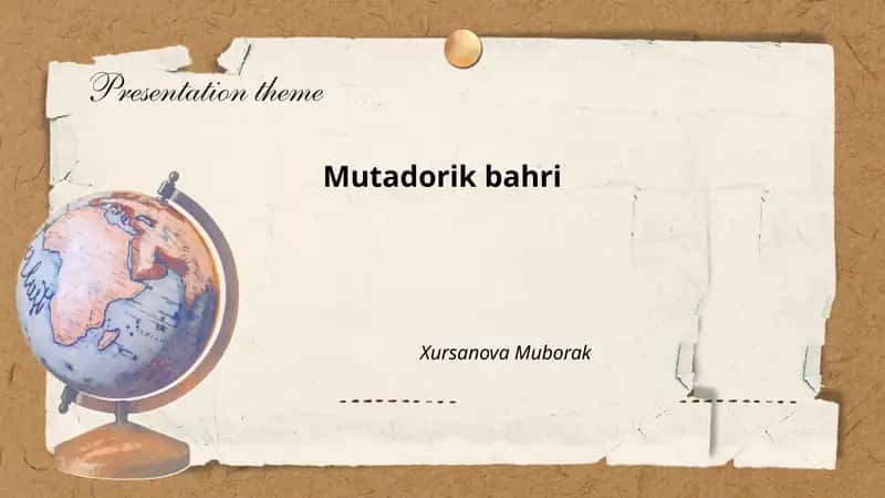 Mutadorik bahri 1