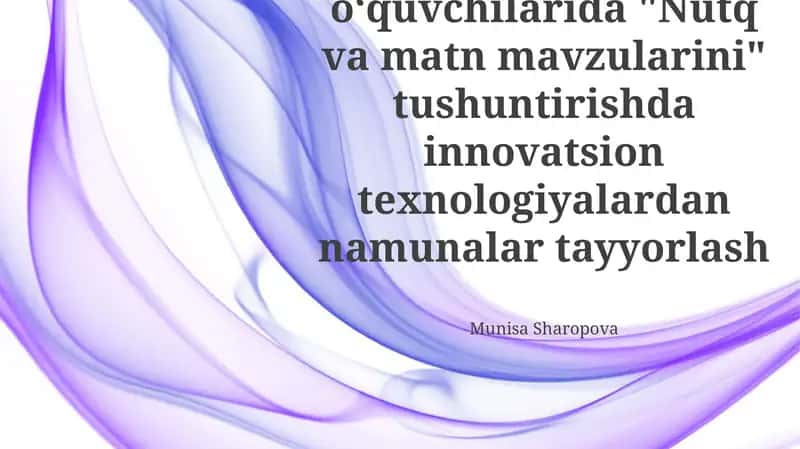 Nutq va Matn Uchun Innovatsion Texnologiyalar 1