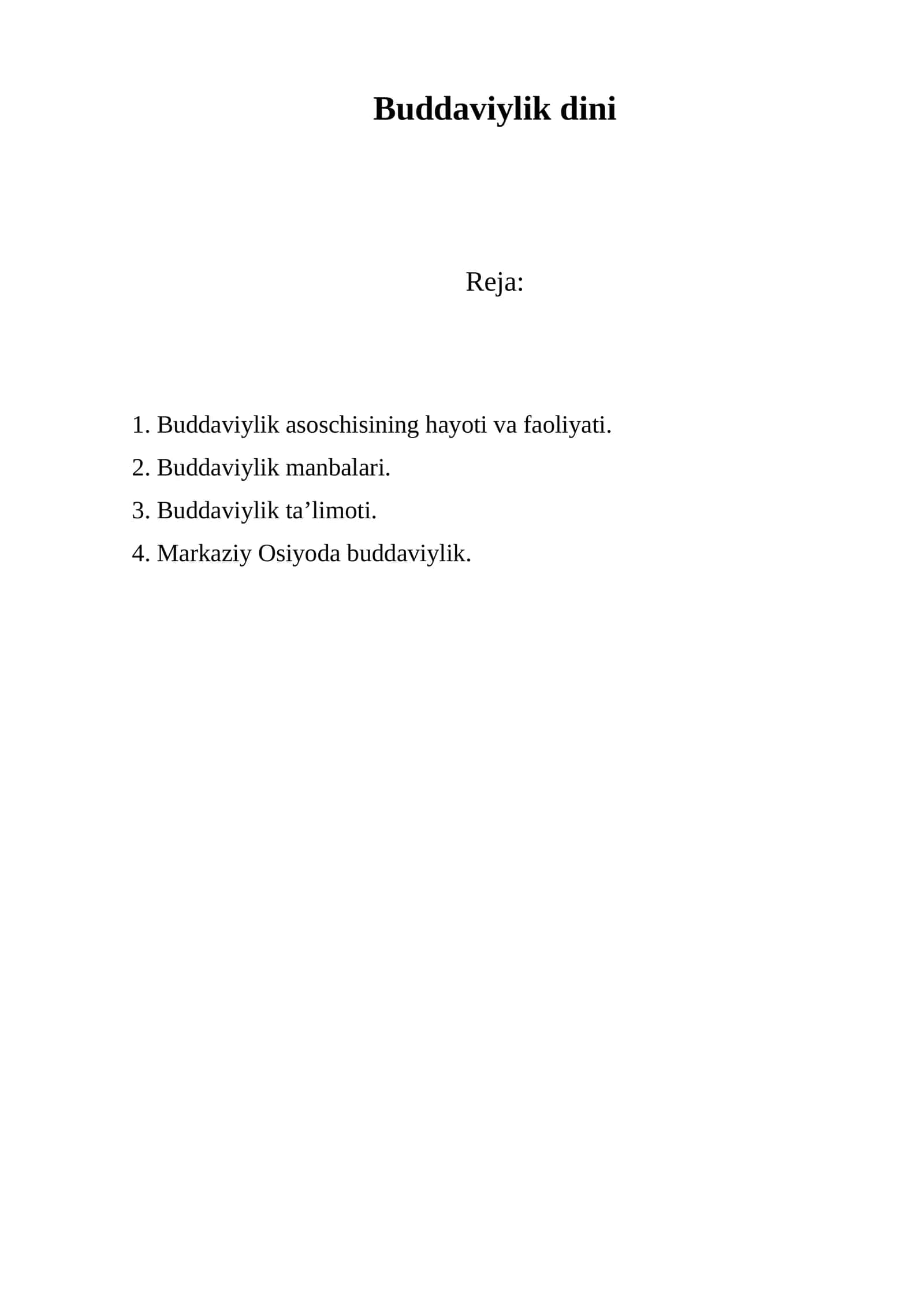 Buddaviylik dini 1