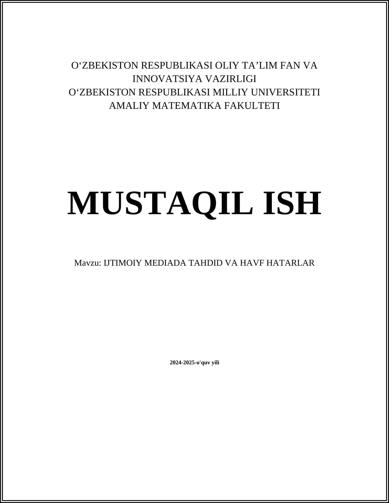 IJTIMOIY MEDIADA TAHDID VA HAVF HATARLAR 1