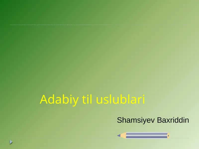 Adabiy til uslublari 1