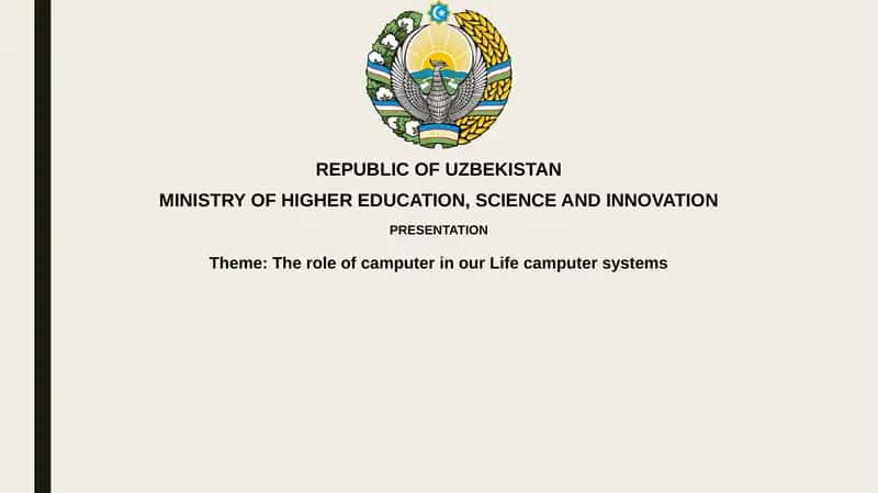 The role of computer in our Life 1