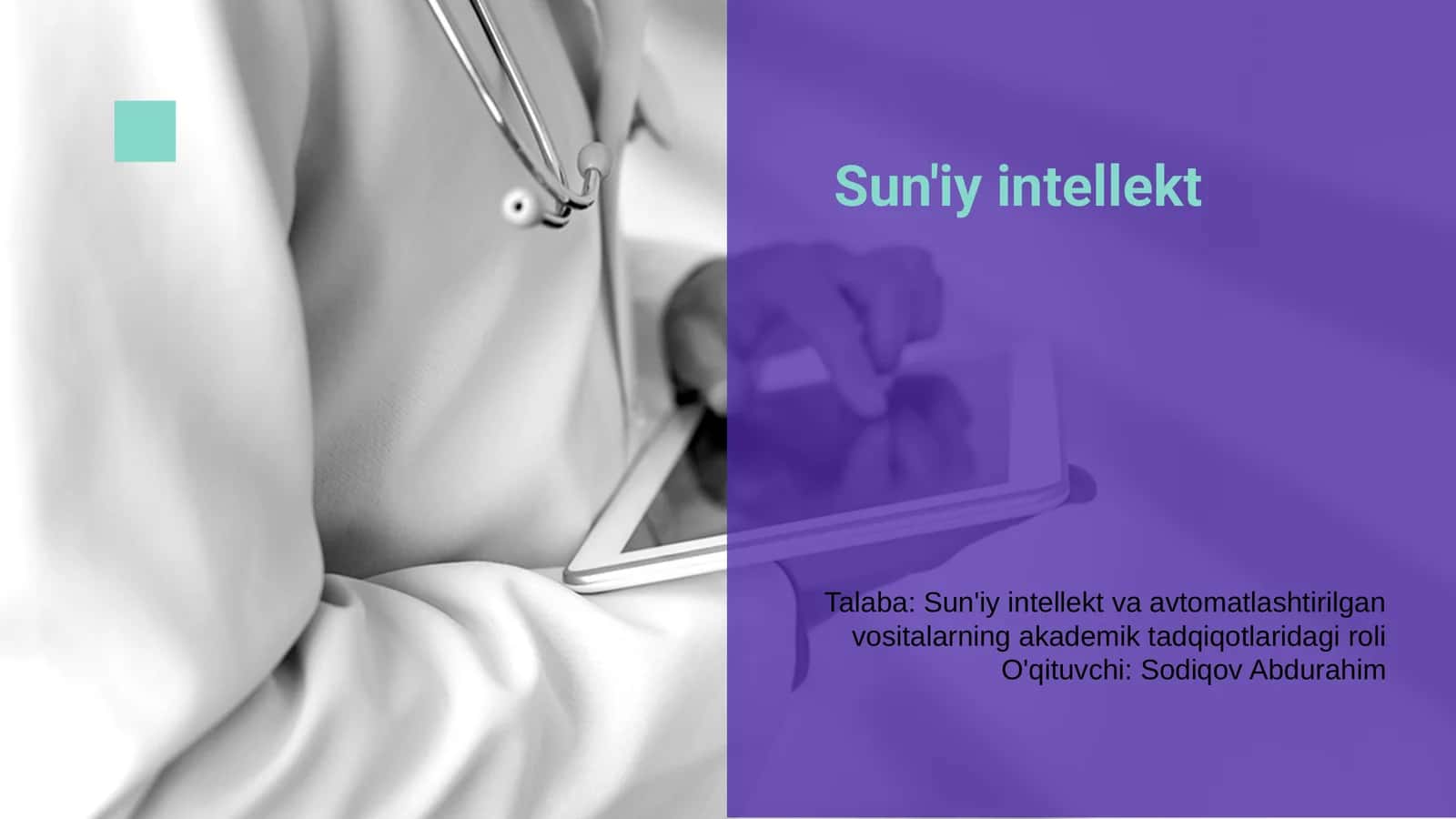 Sun'iy intellekt 1