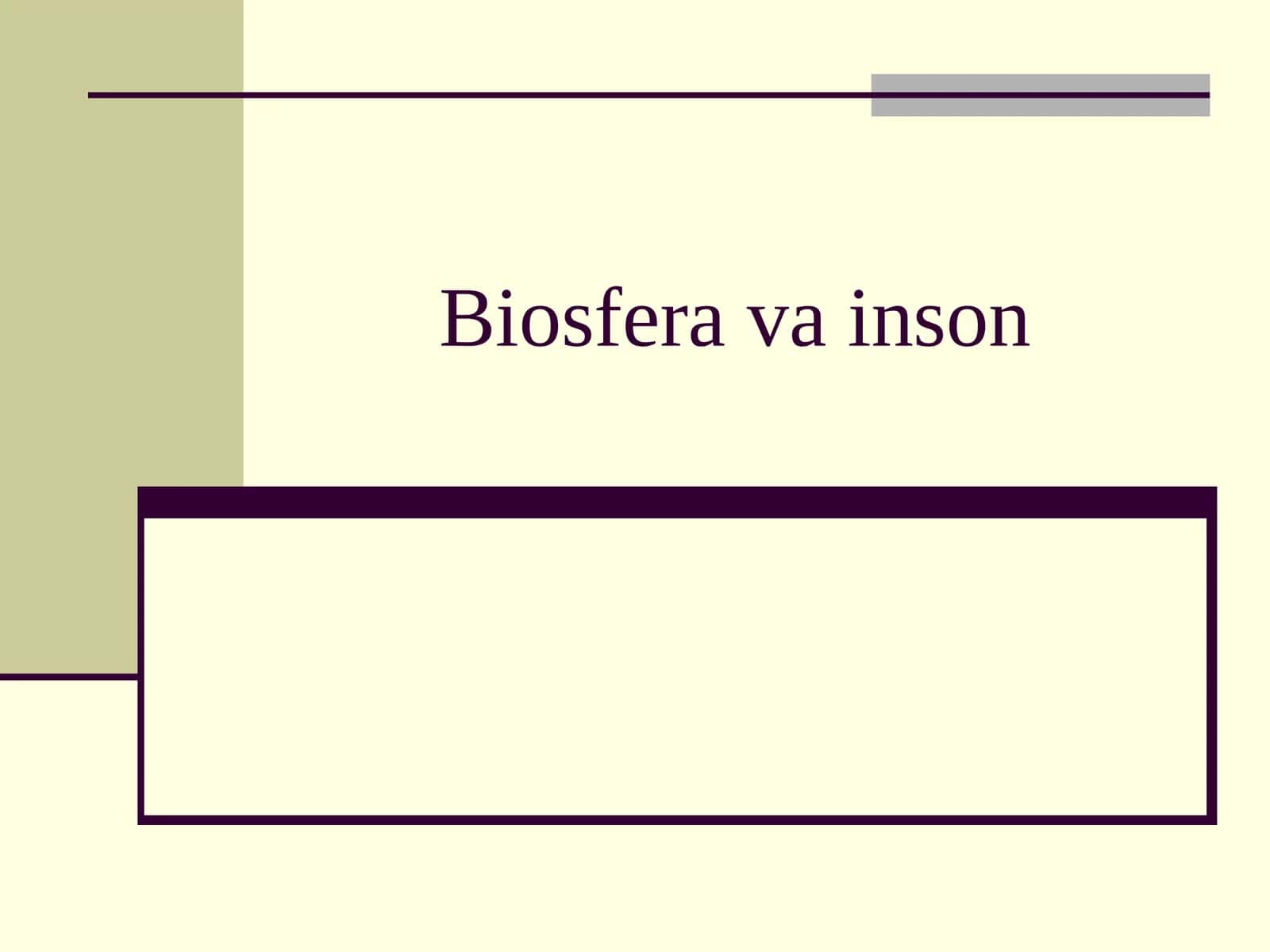 Biosfera va inson 1