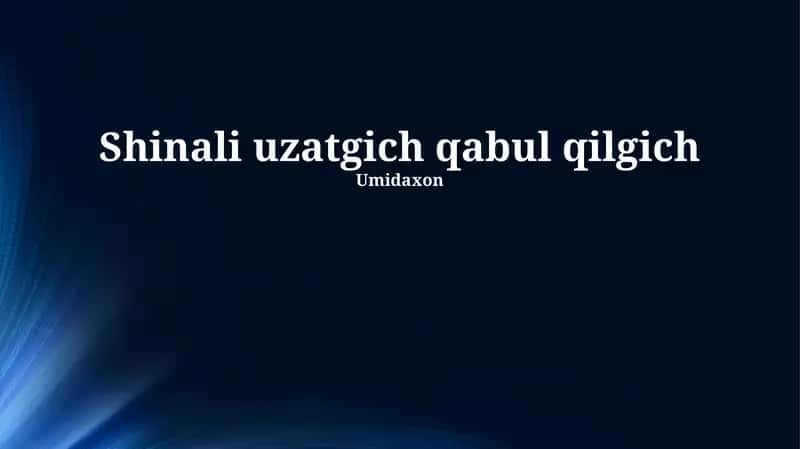 Shinali kengaytma qabul qilgich 1