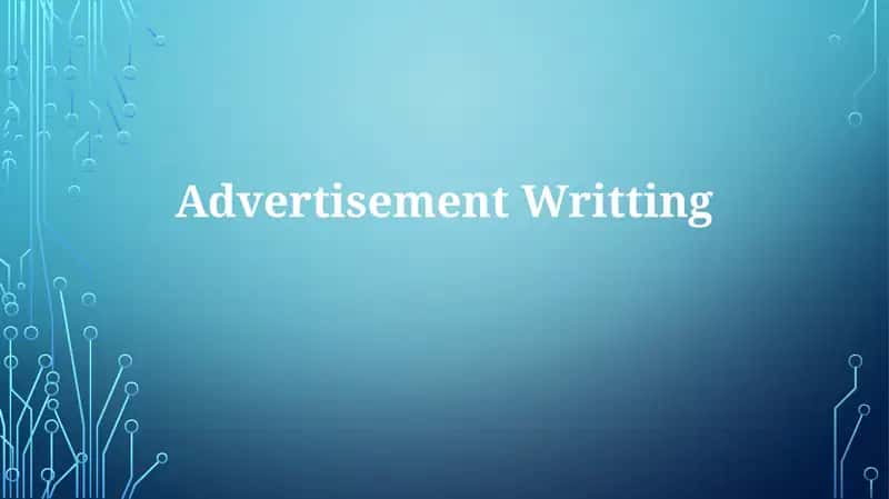 Advertisement Writing 1
