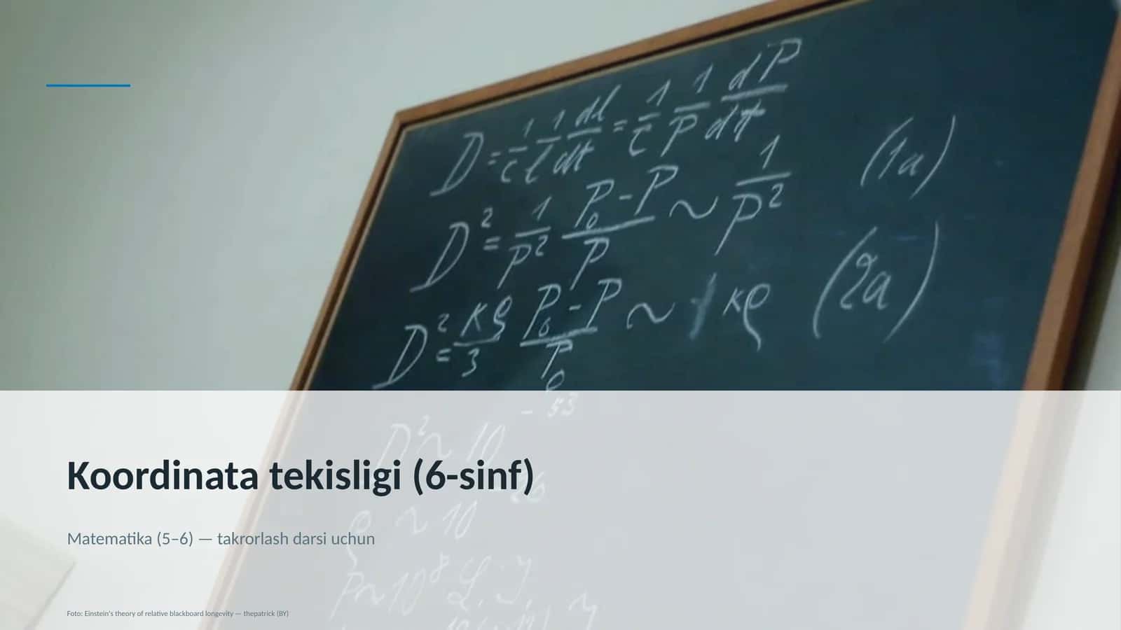 Koordinata tekisligi (6-sinf) 1
