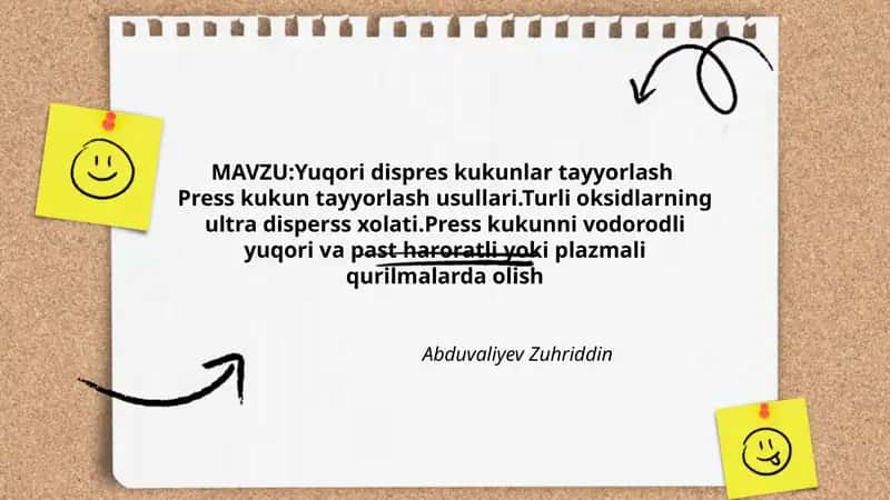 Yuqori dispres kukunlar tayyorlash 1