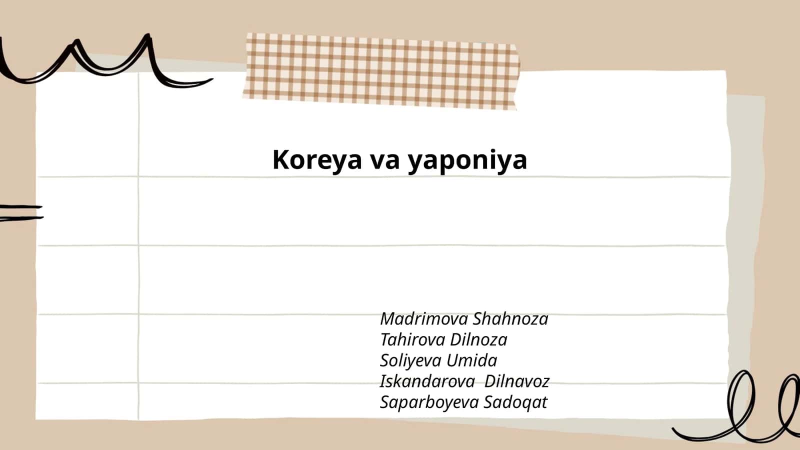 Koreya va Yaponiya 1