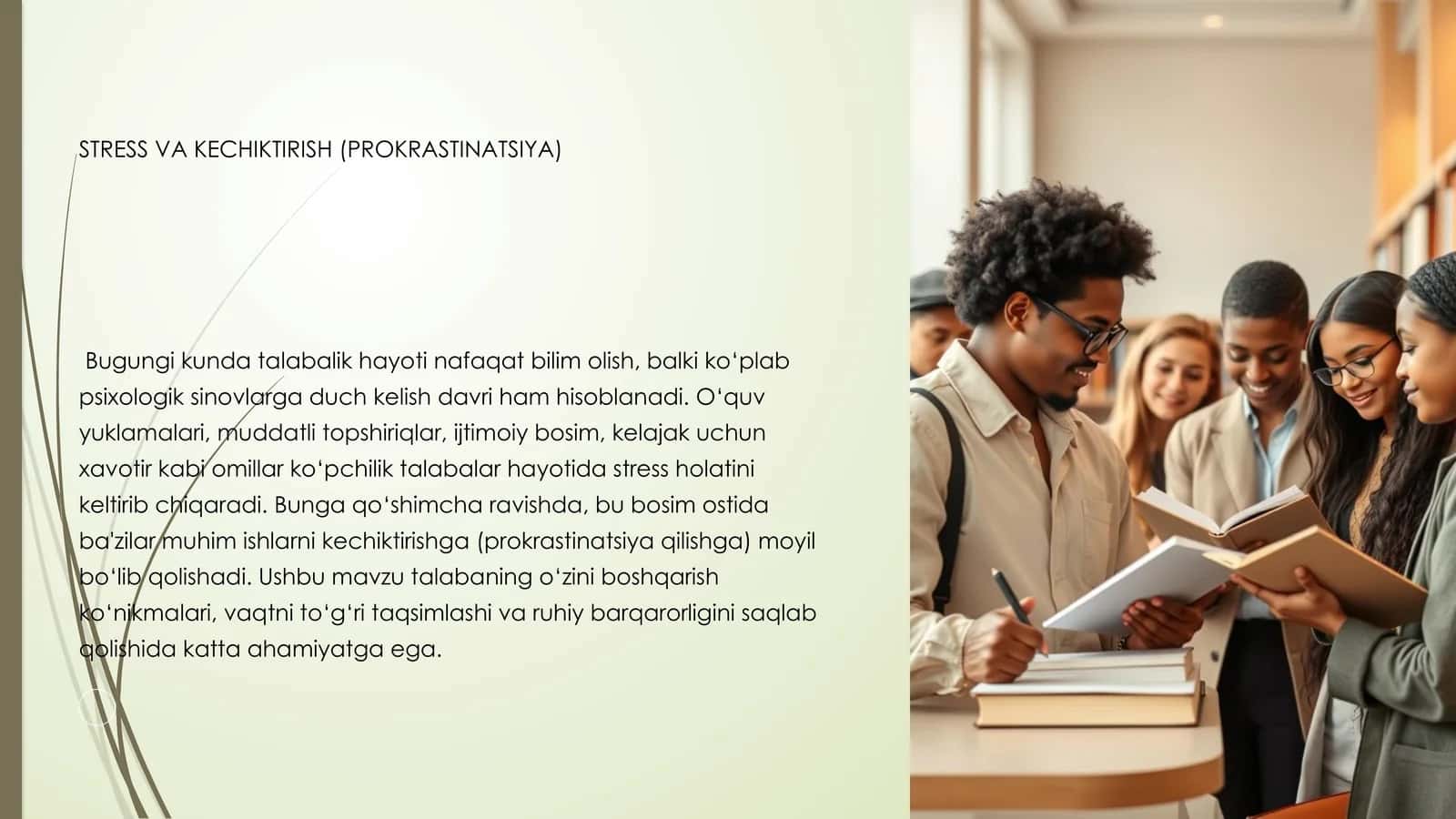 STRESS VA KECHIKTIRISH (PROKRASTINATSIYA) 1