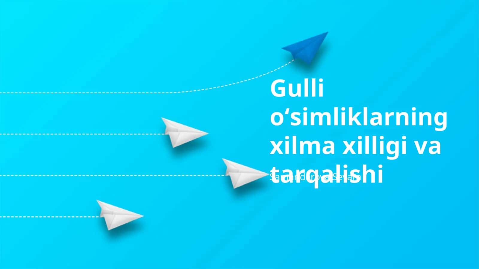 Gulli oʻsimliklarning xilma xilligi va tarqalishi 1