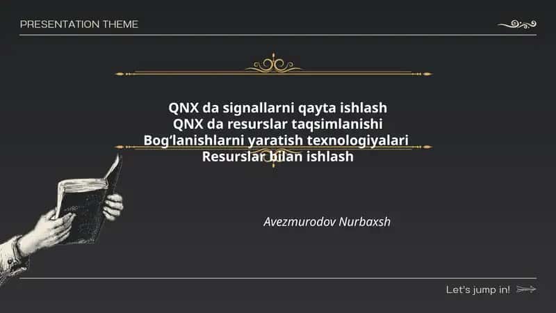 QNX da signallarni qayta ishlash 1