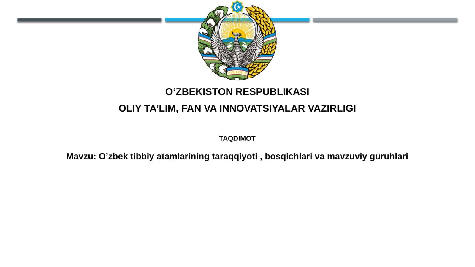 O'zbek tibbiy atamalarining taraqqiyot tarixi 1