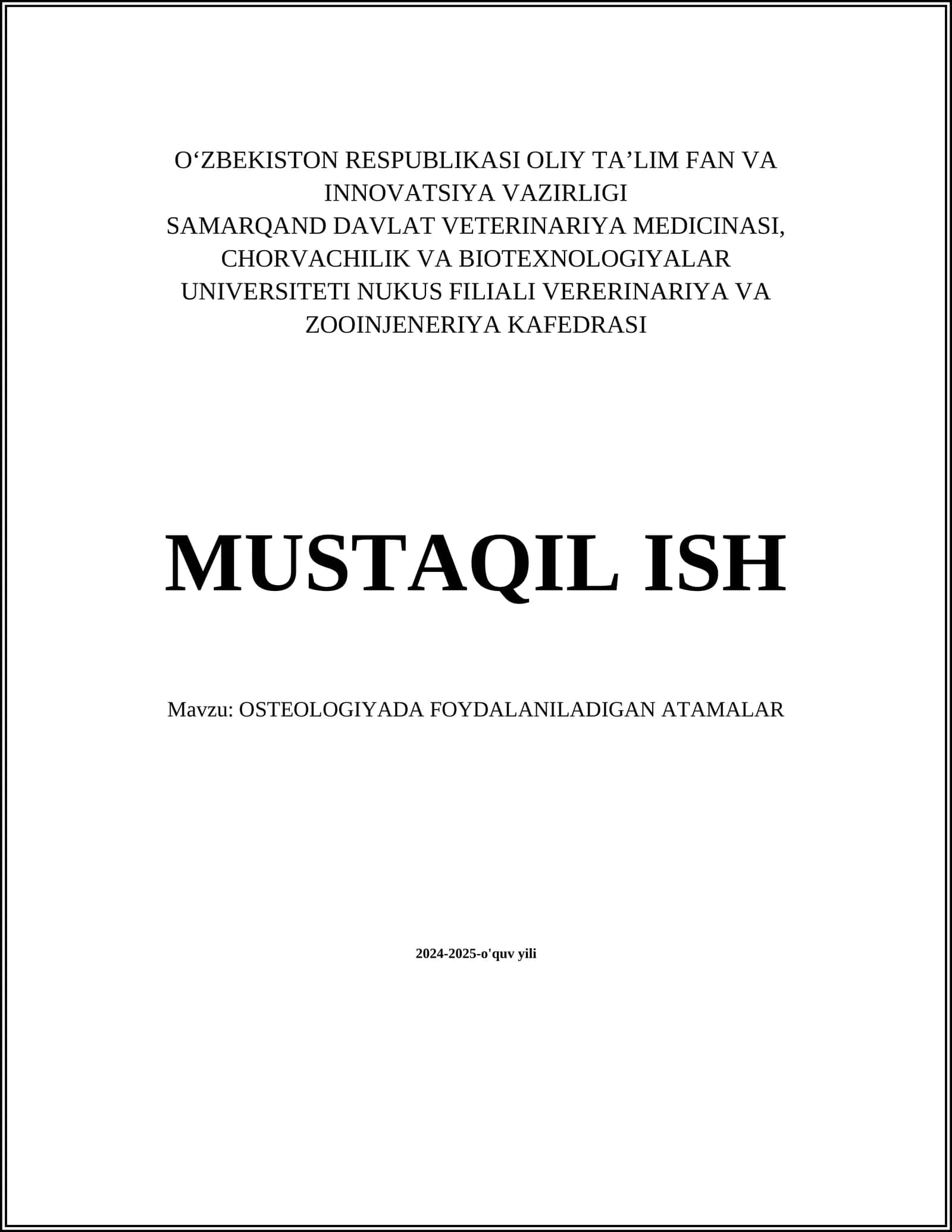 OSTEOLOGIYADA FOYDALANILADIGAN ATAMALAR 1