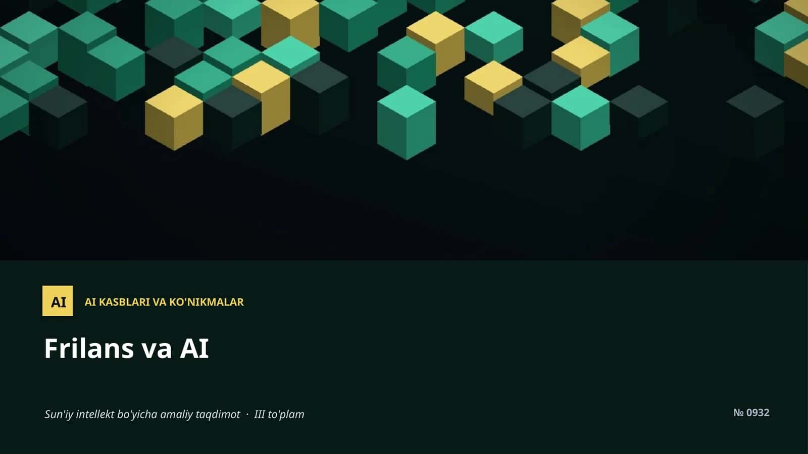 AI KASBLARI VA KO'NIKMALAR 1