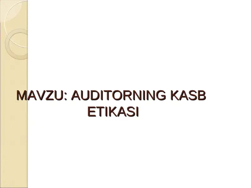 AUDITORNING KASBETIKASI 1
