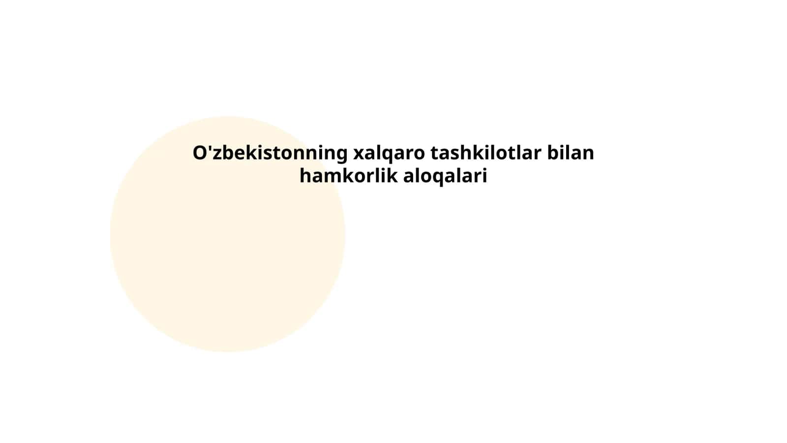O'zbekistonning xalqaro tashkilotlar bilan hamkorlik aloqalari 1