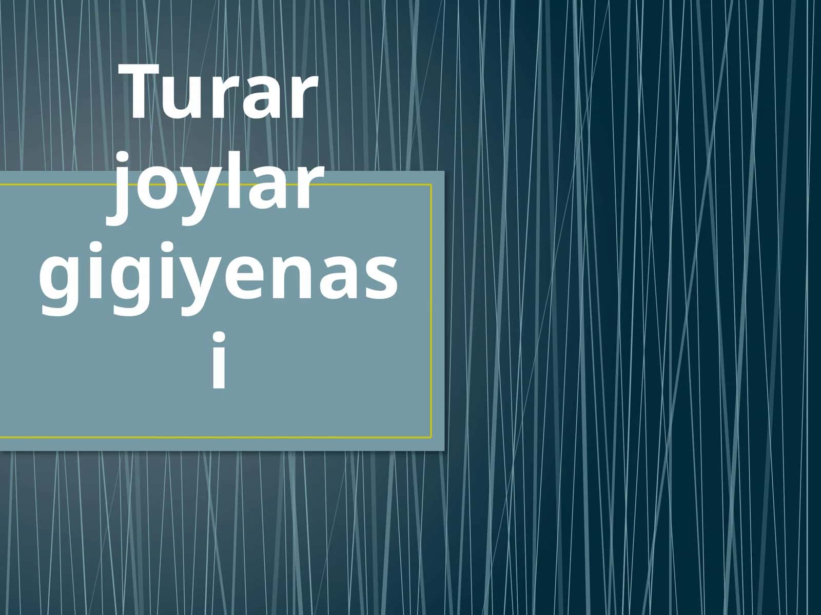 Turar joylar gigiyenasi 1