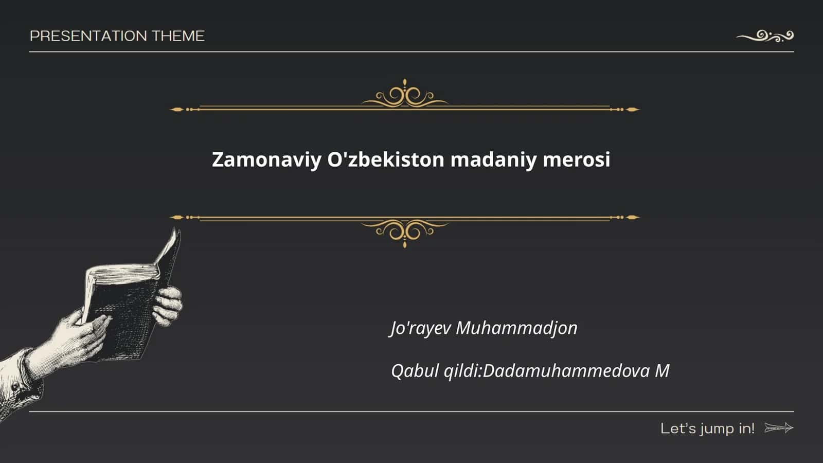 Zamonaviy O'zbekiston madaniy merosi 1