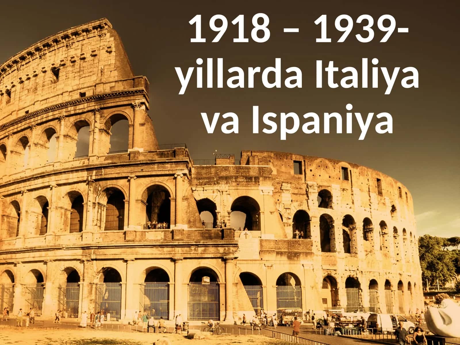 1918 – 1939-yillarda Italiya va Ispaniya 1