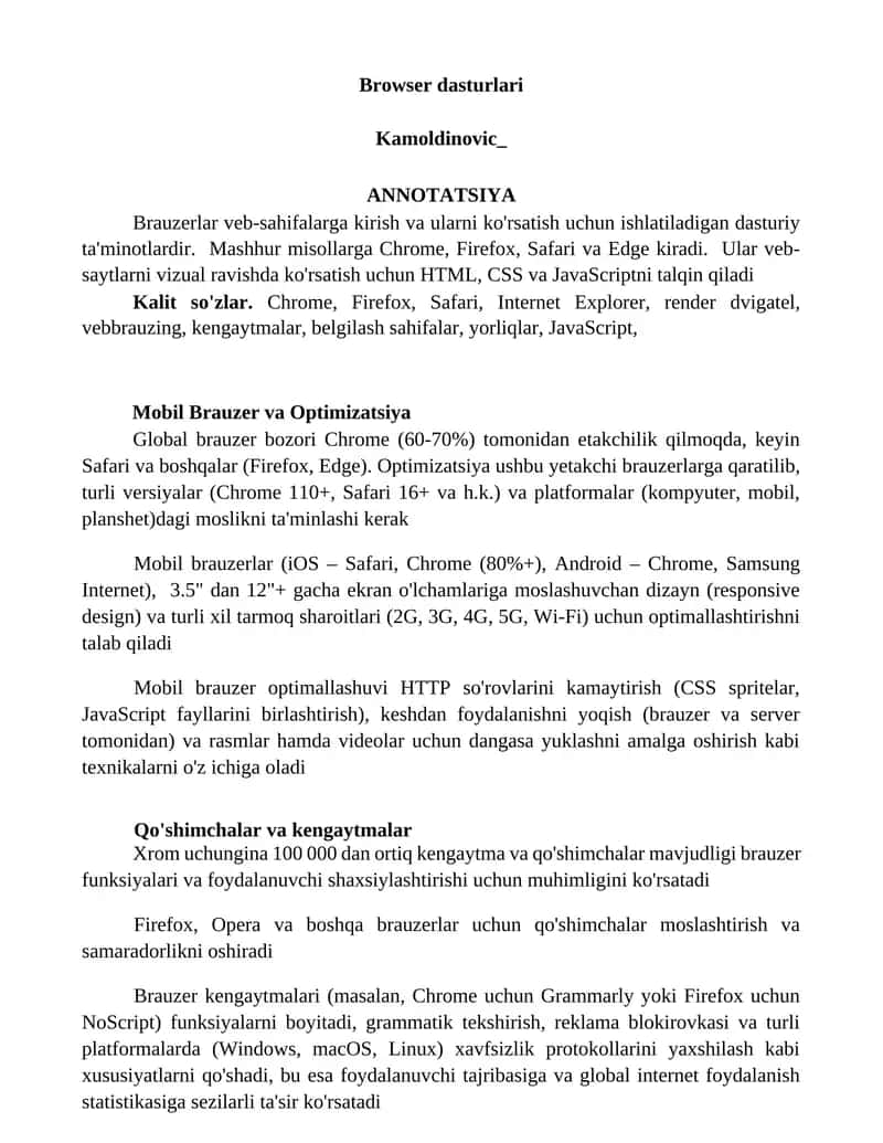 Browser dasturlari 1