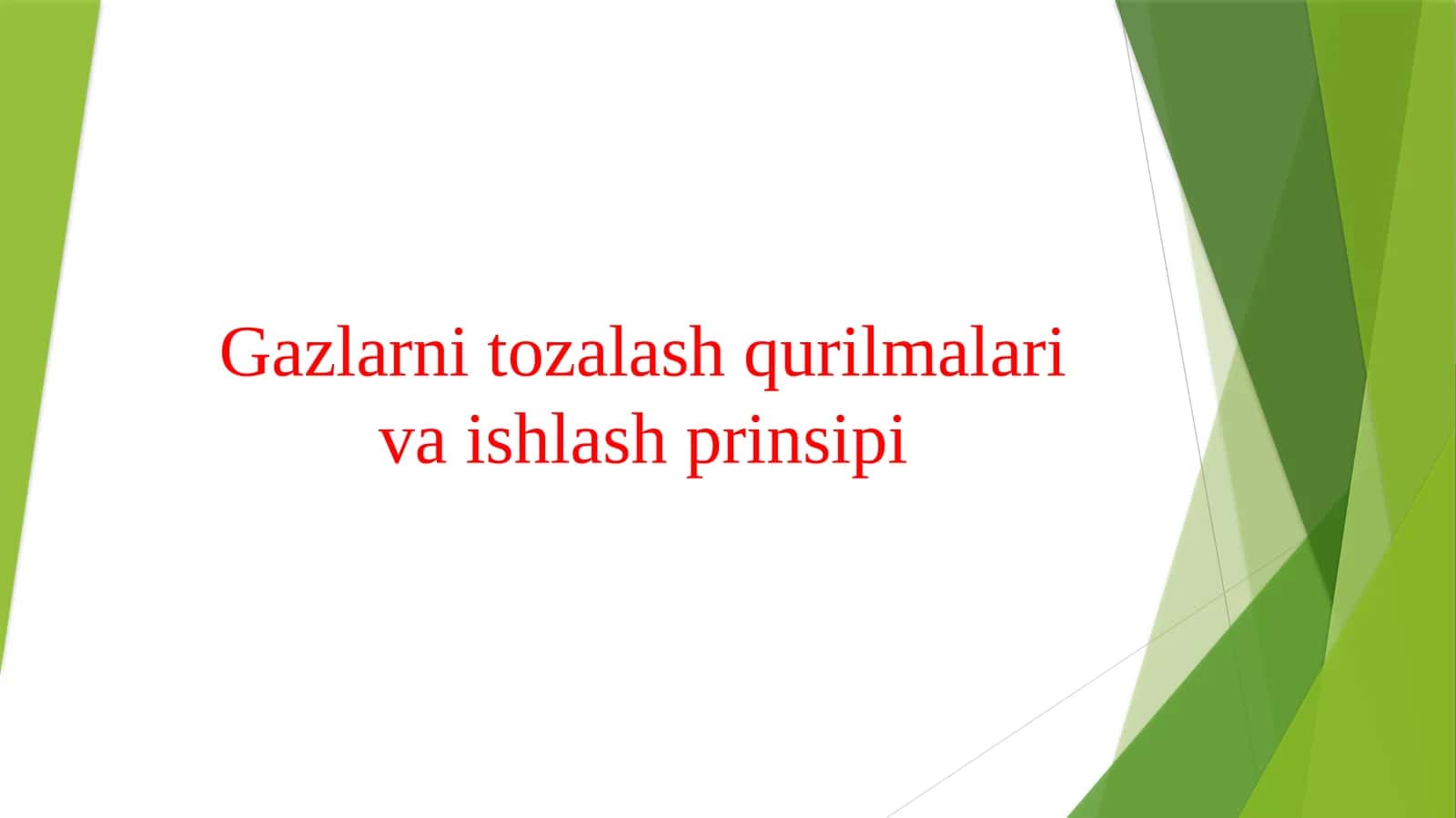 Gazlarni tozalash qurilmalari va ishlash prinsipi 1