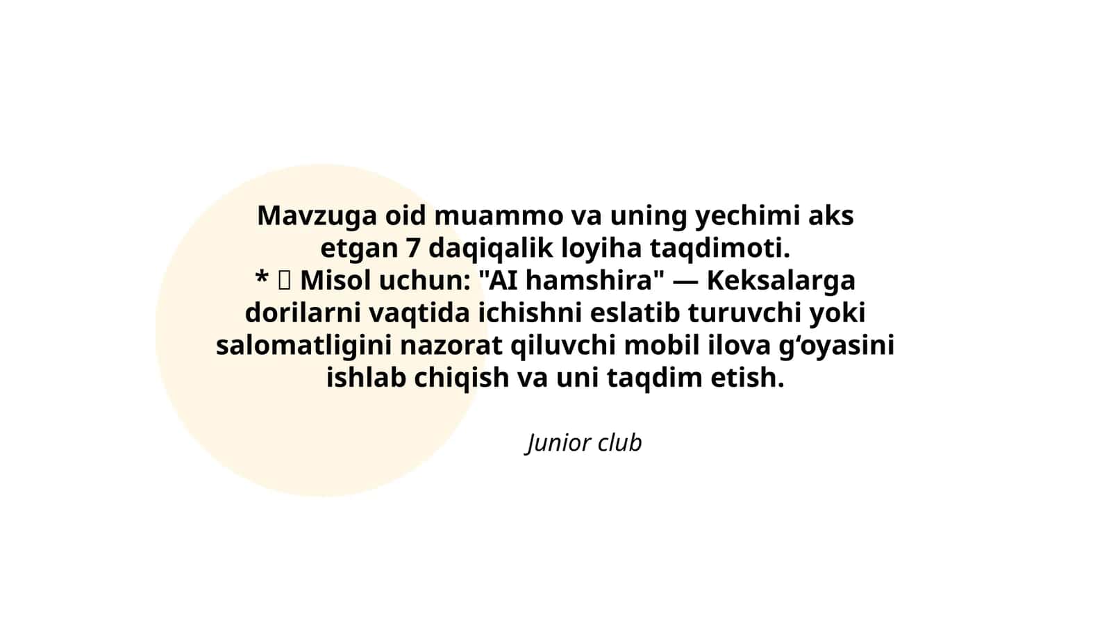 Junior club 1
