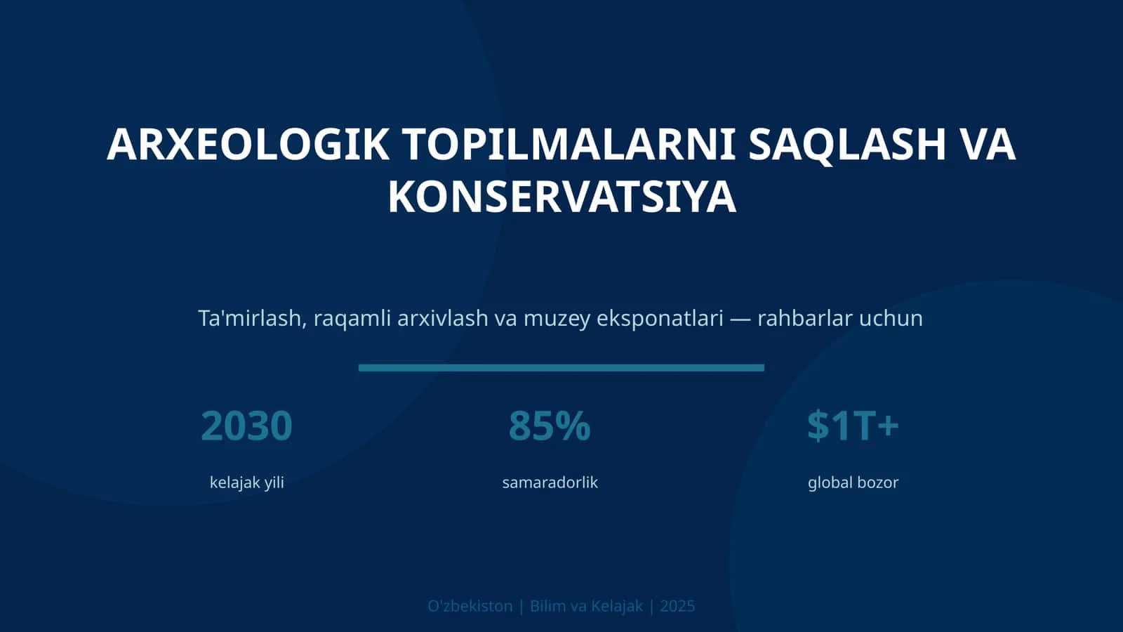 ARXЕOLOGIK TOPILMALARNI SAQLASH VA KONSERVATSIYA 1