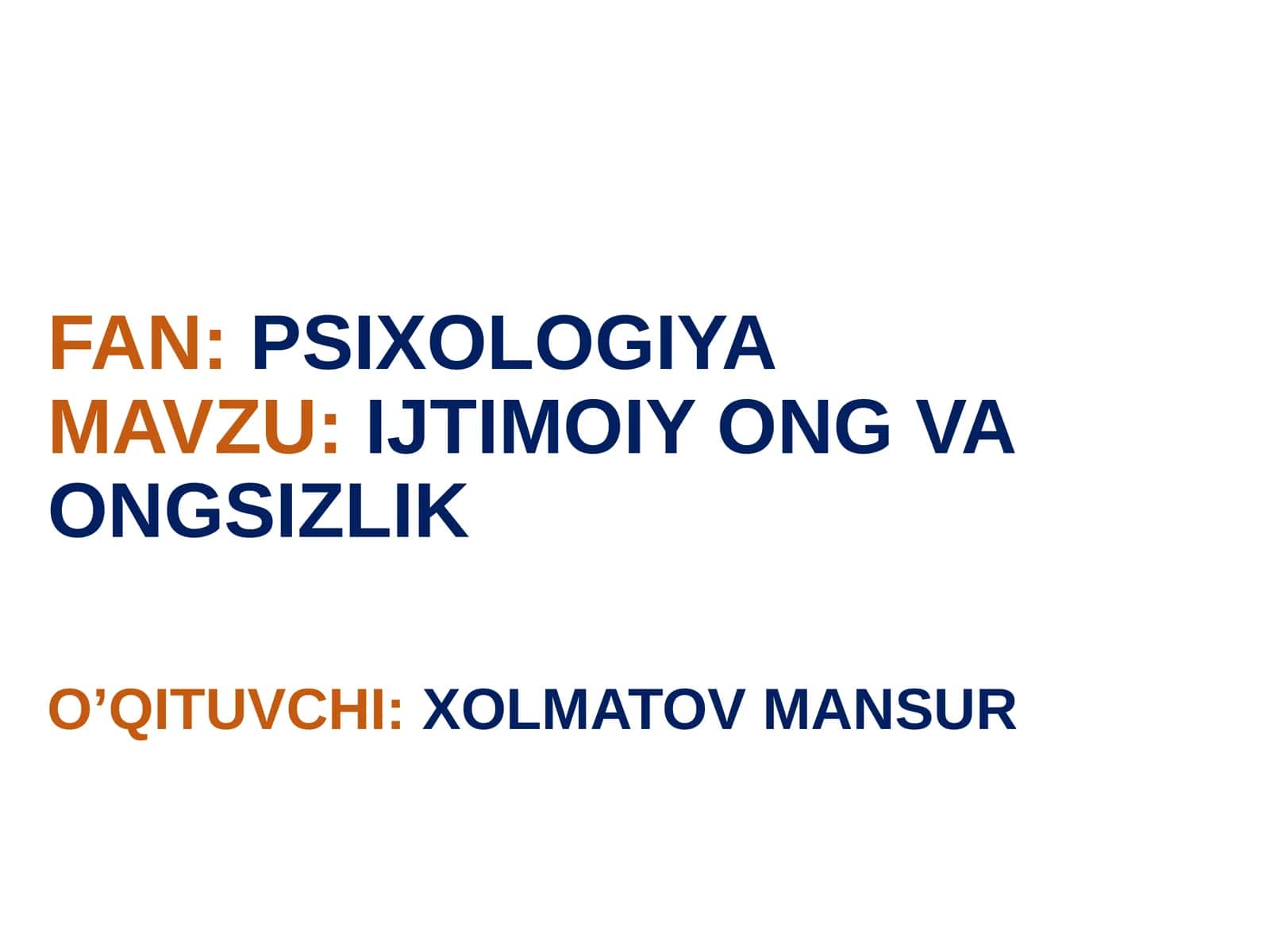 IJTIMOIY ONG VA ONGSIZLIK 1